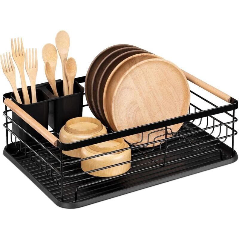 foto del prodotto snq scolapiatti scolapiatti per lavello da cucina porta posate, utensili, piatti e bicchieri nessun montaggio richiesto