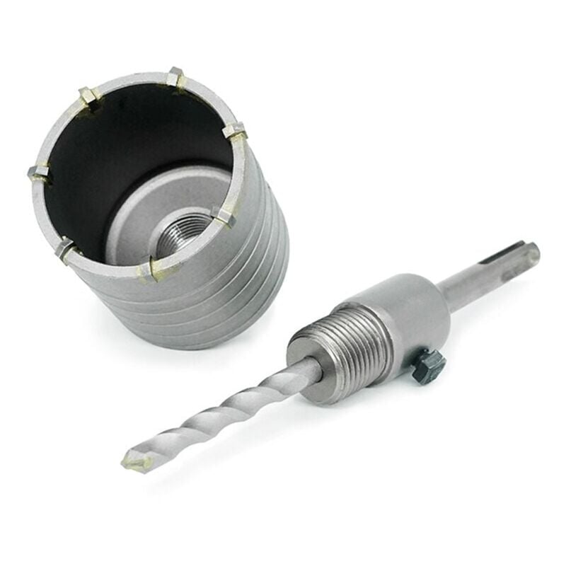 foto del prodotto snq sega a tazza per calcestruzzo, marmo, mattoni, pietra, muratura sega a tazza in metallo duro con adattatore e punta centrale 8x110mm punta