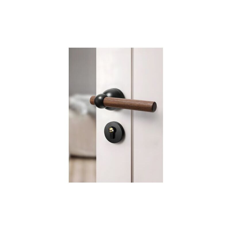foto del prodotto snq serrure de porte en noyer, serrure de porte int rieure silencieuse, nouvelle poign e de porte en bois de style chinois