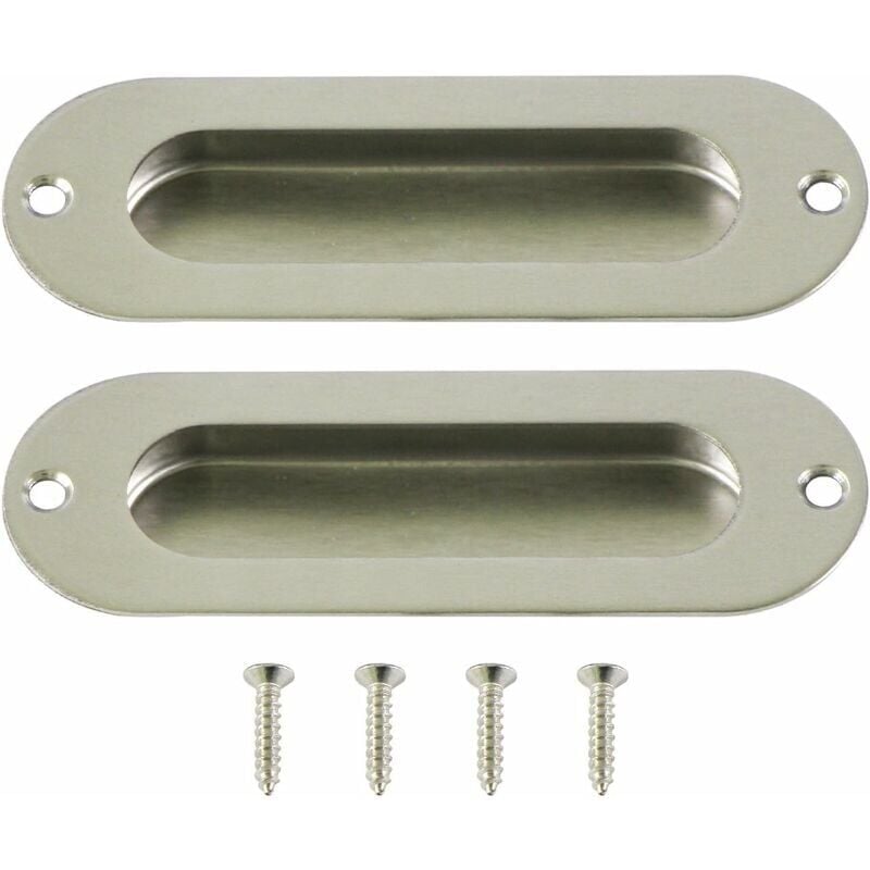foto del prodotto snq set di 2 maniglie ad incasso per porta scorrevole maniglie per porte scorrevoli inox