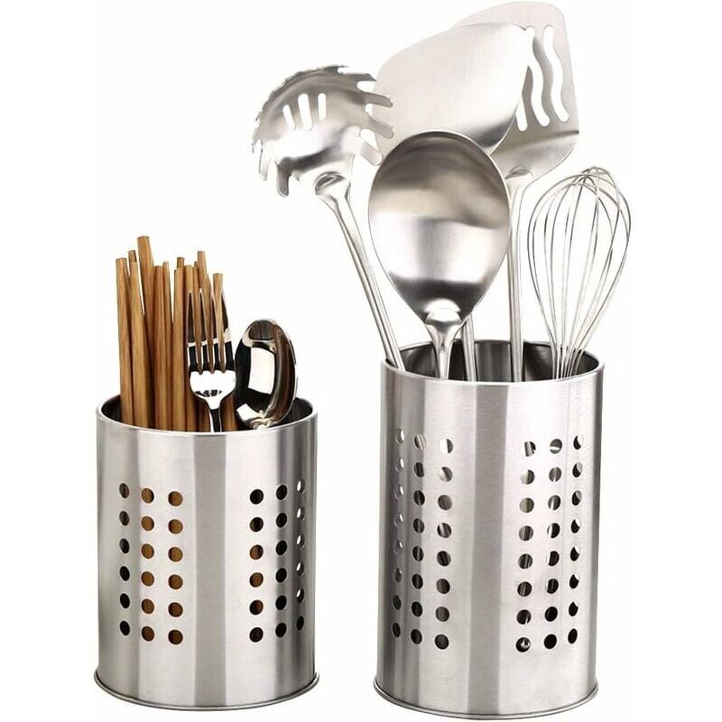 foto del prodotto snq set di 2 portautensili da cucina in acciaio inox antiruggine per organizzare cassetti e ripiani