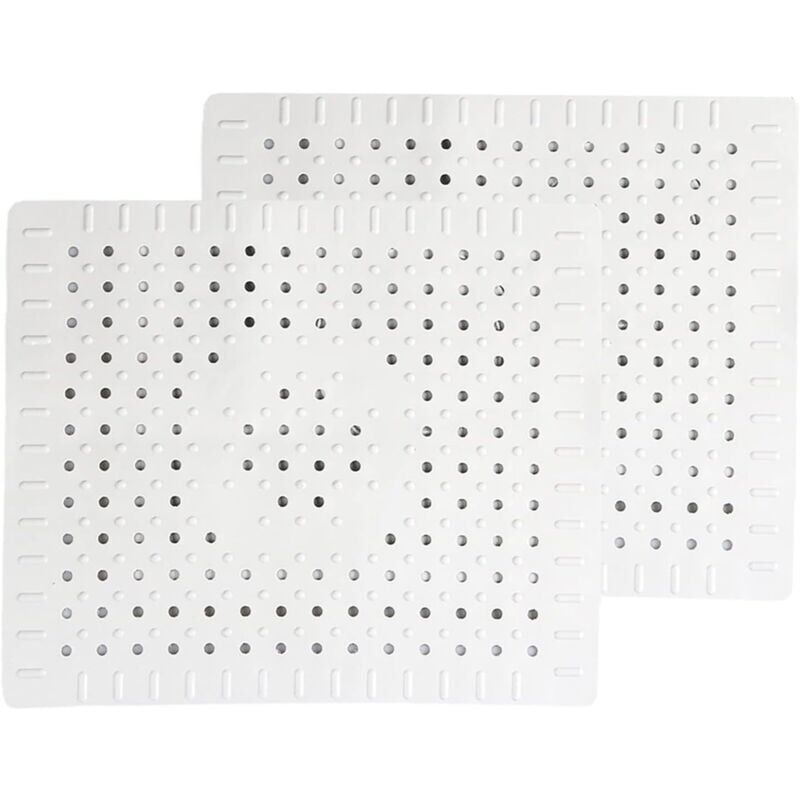 foto del prodotto snq set di 2 tappetini bianchi in gomma antiscivolo e resistenti per il lavello della cucina, facili da pulire e da tagliare su misura.