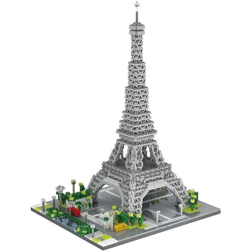 foto del prodotto snq set di blocchi in miniatura per costruire la torre eiffel, 3369 pezzi, giocattoli puzzle 3d in miniatura, regali per adulti e bambini