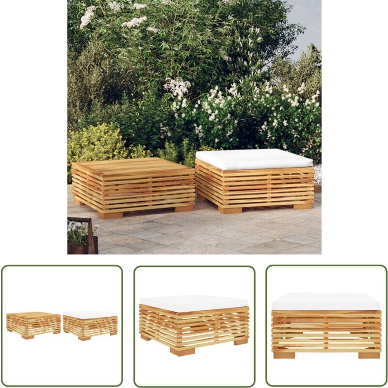 foto del prodotto snq set di mobili da giardino living store, 2 pezzi, in legno massello di teak set di mobili da giardino mobili da giardino mobili da esterno