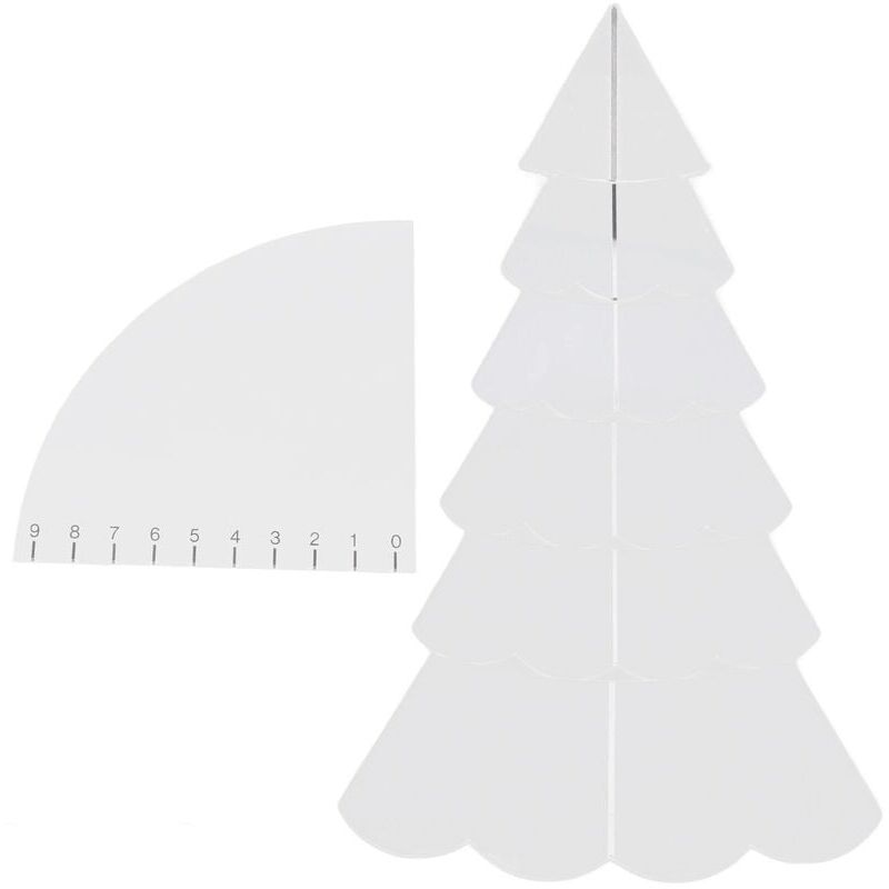 foto del prodotto snq set per trapuntatura albero di natale jeffergarden, modello di cucito trasparente in acrilico fatto a mano, righello, set di strumenti per la