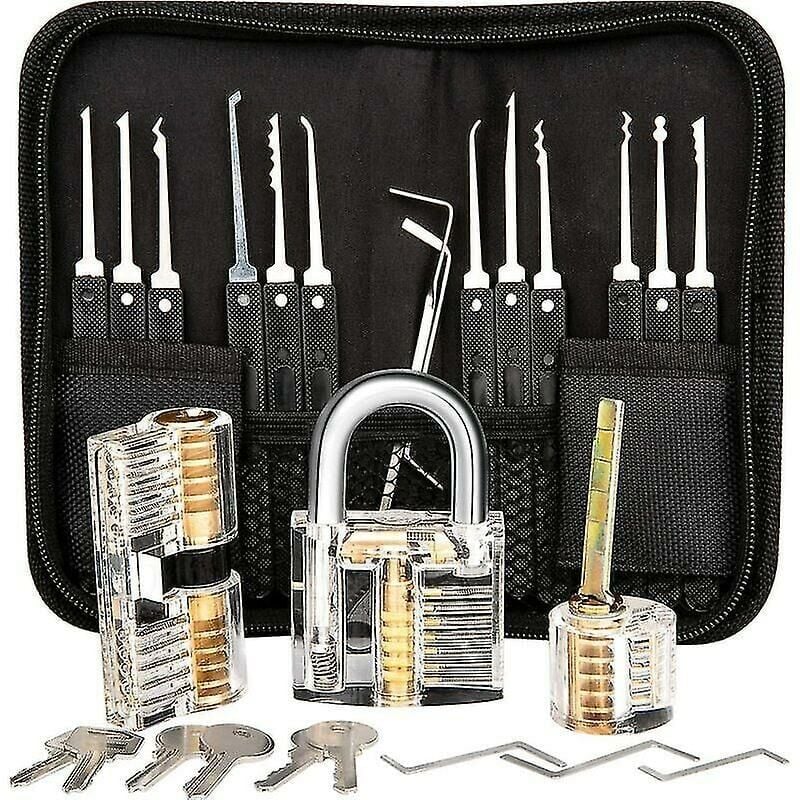 foto del prodotto snq set professionale per grimaldelli, 26 kit di firma con password con 3 kit trasparenti per grimaldelli