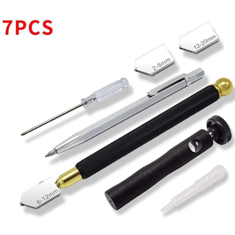 foto del prodotto snq set tagliavetro e tagliapiastrelle per piastrelle in vetro da 2 a 22 cm di spessore, taglio a specchio