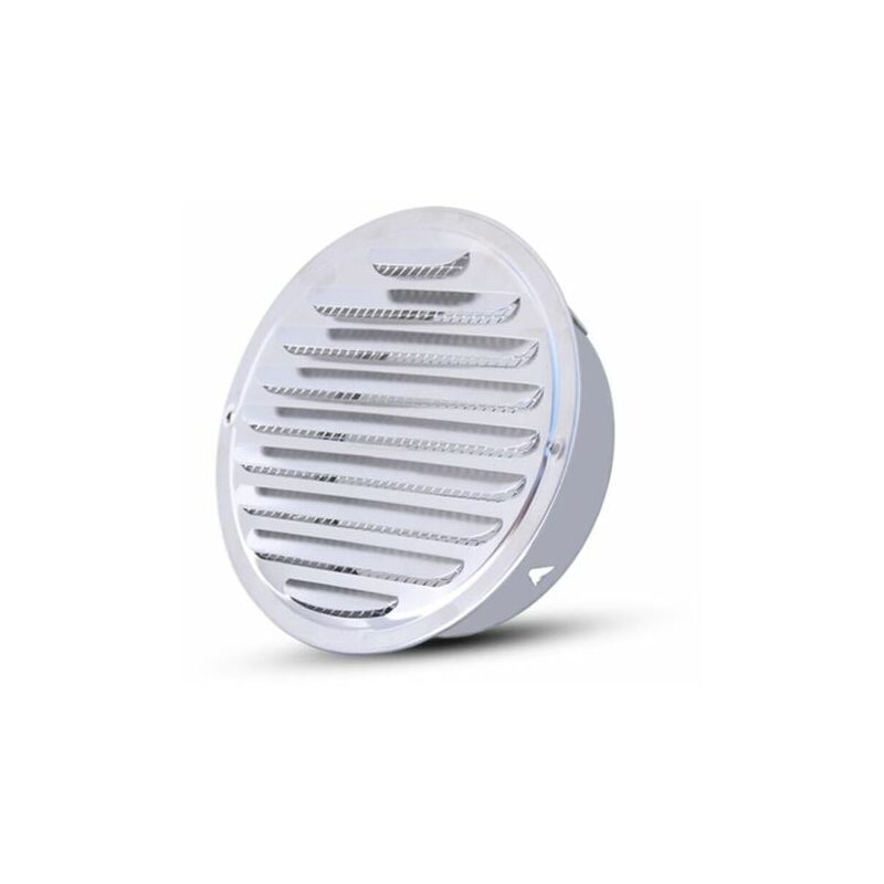 foto del prodotto snq sfiato aria 110 mm sfiato aria rotondo, foro sfiato aria in acciaio inox, ventilazione con rete, sfiato aria tubo di scarico rotondo