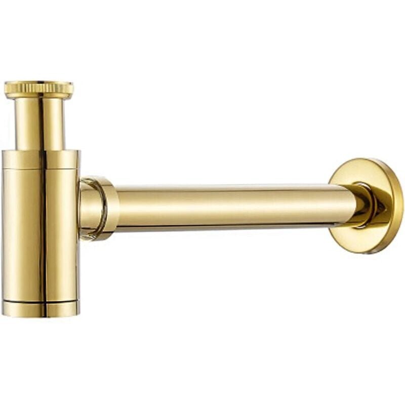 foto del prodotto snq sifone per bottiglia in ottone scarico rotondo scarico per lavandino sifone a p 3,8 cm sifone antiodore sifone per rifiuti tubo