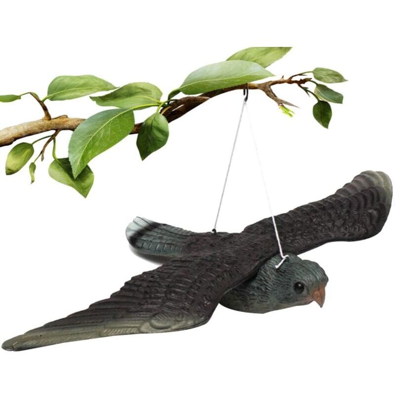 foto del prodotto snq simulazione di uccelli volanti, modelli di uccelli volanti, repellenti per uccelli con ali mobili e cordino per prato, giardino, fattorie