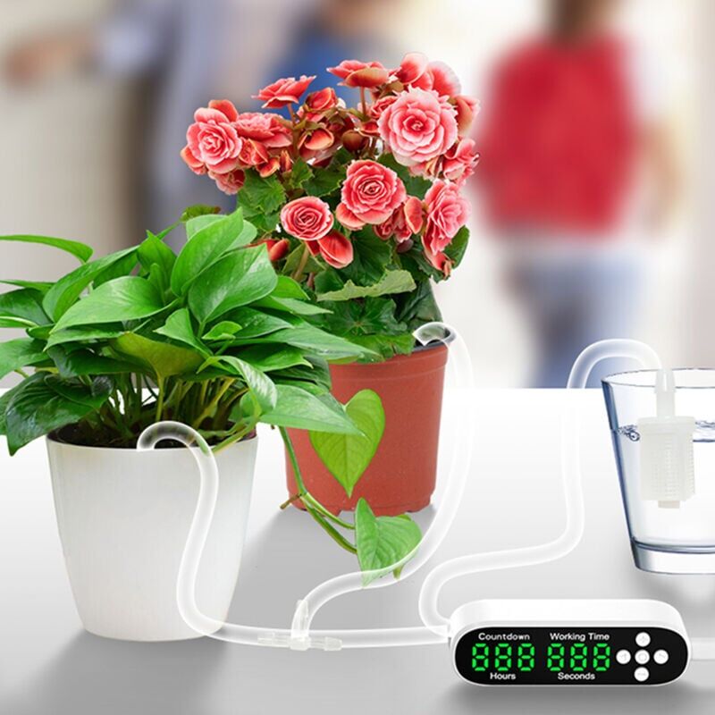 foto del prodotto snq sistema di irrigazione per piante in vaso , kit di irrigazione a goccia, irrigazione automatica delle piante con timer per il conto alla