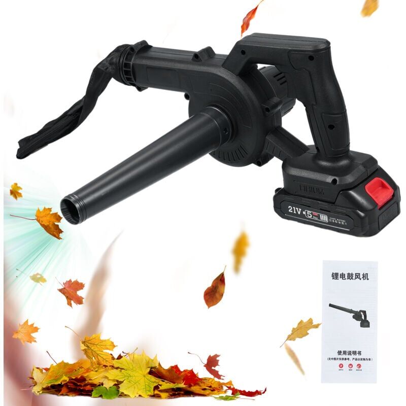foto del prodotto snq soffiatore per foglie a batteria da 21 v soffiatore per foglie senza fili con batteria e caricabatteria 23000 giri min 3,3 m min per