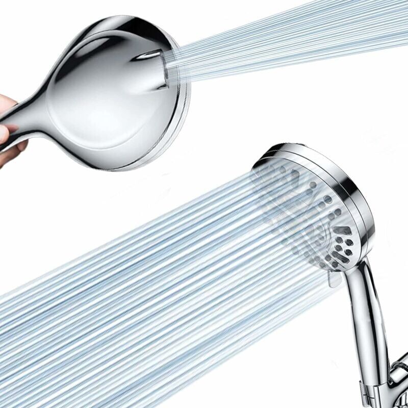 foto del prodotto snq soffione doccia ad alta pressione con 10 modalit , soffione doccia anticalcare, soffione doccia per bagno, cromato