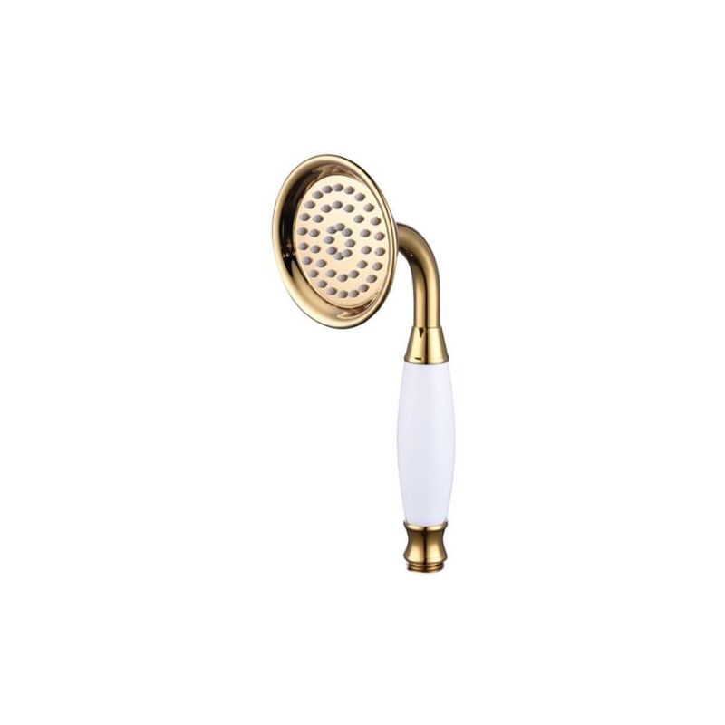 foto del prodotto snq soffione doccia in ottone ceramica oro soffione doccia tondo piccola doccia senza flessibile