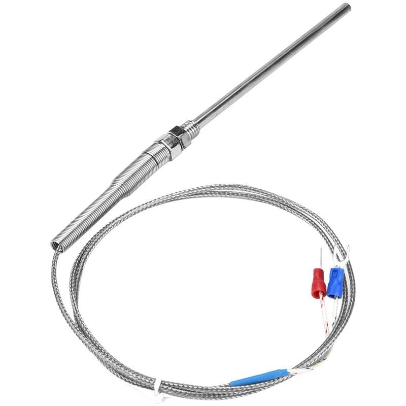 foto del prodotto snq sonda sensore di temperatura termocoppia tipo k con filettatura m8, 100 mm, filo 0 400 1 m 