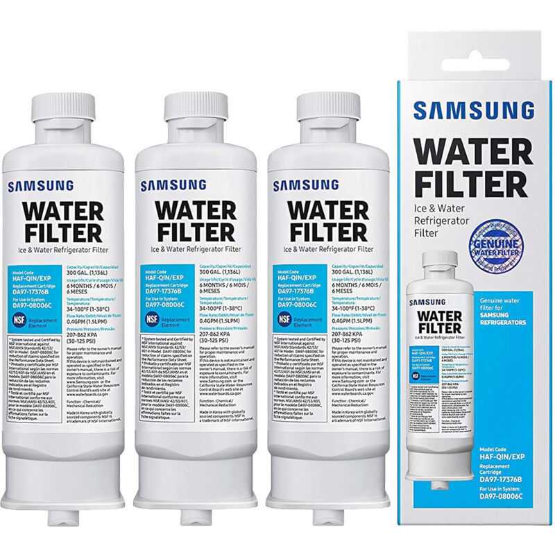foto del prodotto snq sostituzione del filtro dell acqua del frigorifero da 2 pezzi per samsung da97 17376b da97 08006c haf qin haf qin exp
