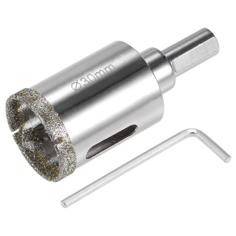 foto del prodotto snq sourcing map punta per sega a tazza in vetro diamantato con punta di posizionamento centrale per vetro, ceramica, porcellana, piastrelle 30 mm