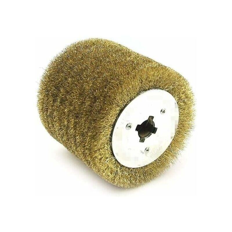 foto del prodotto snq spazzola circolare in nylon, spazzola metallica abrasiva in nylon, 1 ruota in acciaio inossidabile per lucidatura e smerigliatura della vernice