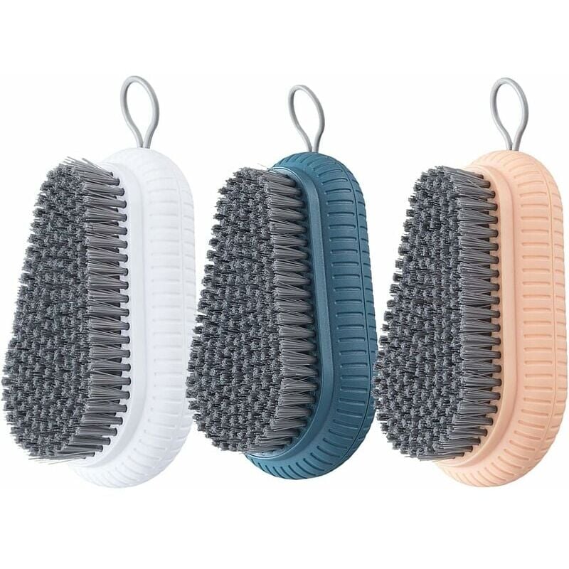 foto del prodotto snq - spazzola morbida per bucato, spazzola per bucato, 3 pezzi colorati, strumento di pulizia portatile per vestiti, scarpe, tappeti, lavello della cucina (giallo, rosso, blu)