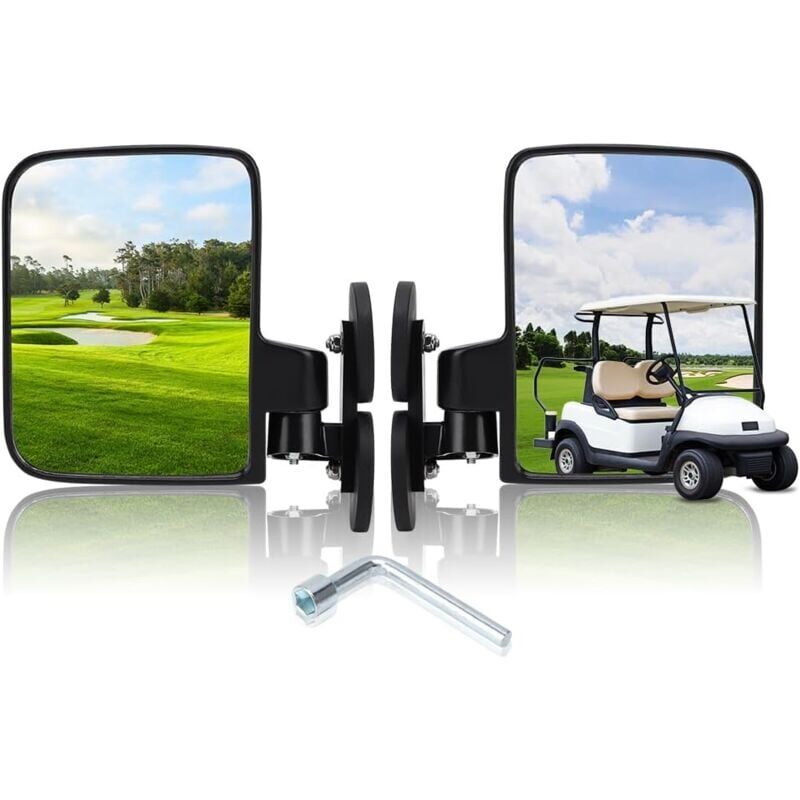 foto del prodotto snq specchietti laterali magnetici regolabili per carrelli, specchietti convessi magnetici per golf, utv, trattori, carrelli, carrelli elevatori,