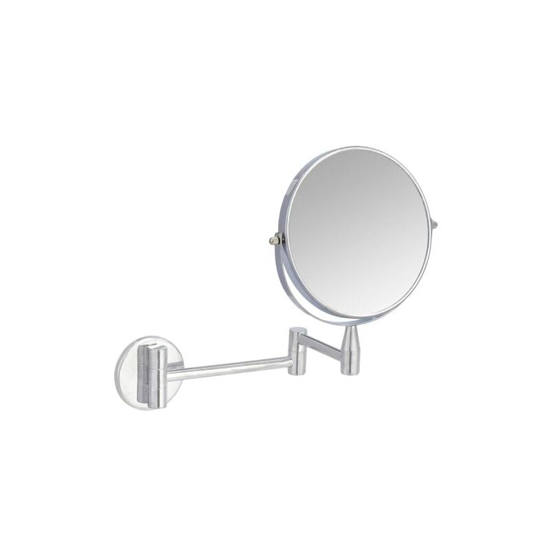 foto del prodotto snq specchio da toeletta a parete, ingrandimento 1x 5x, cromato