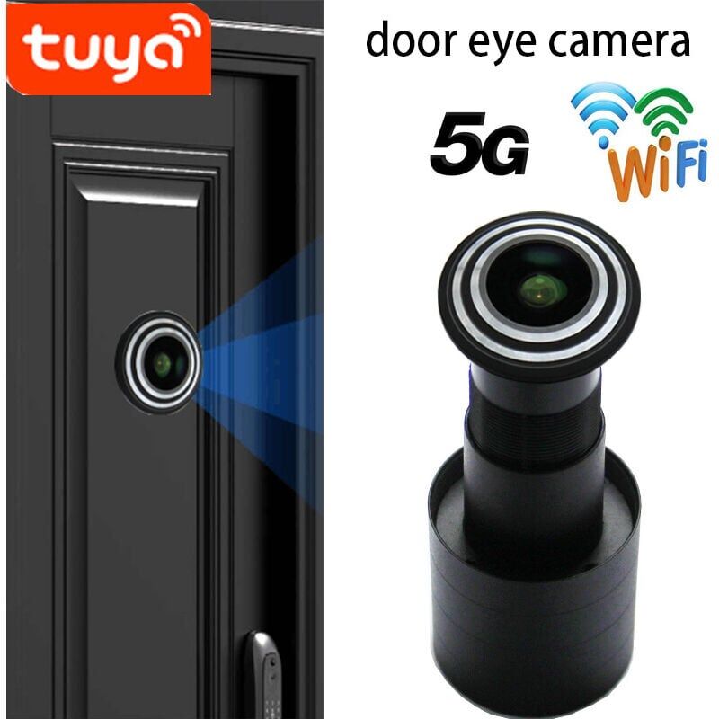 foto del prodotto snq spioncino telecamera, videocitofono hd 1080p, telecamera di sicurezza, videocitofono elettronico occhi di gatto con grandangolo da 150 gradi