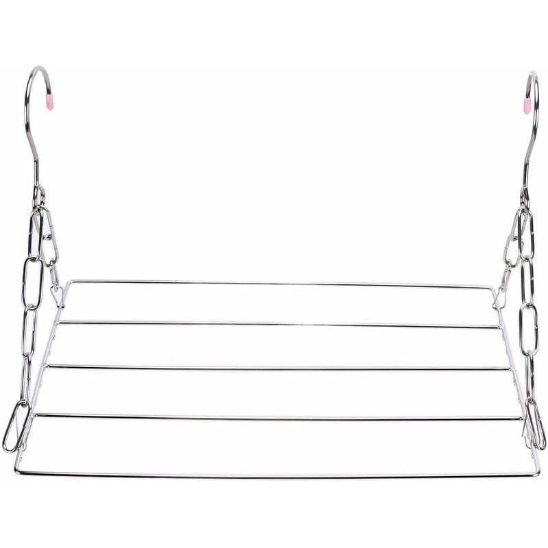 foto del prodotto snq stendibiancheria per calzini, appendino in acciaio inox con 36 clip antivento, stendibiancheria per calzini, biancheria intima, vestiti,