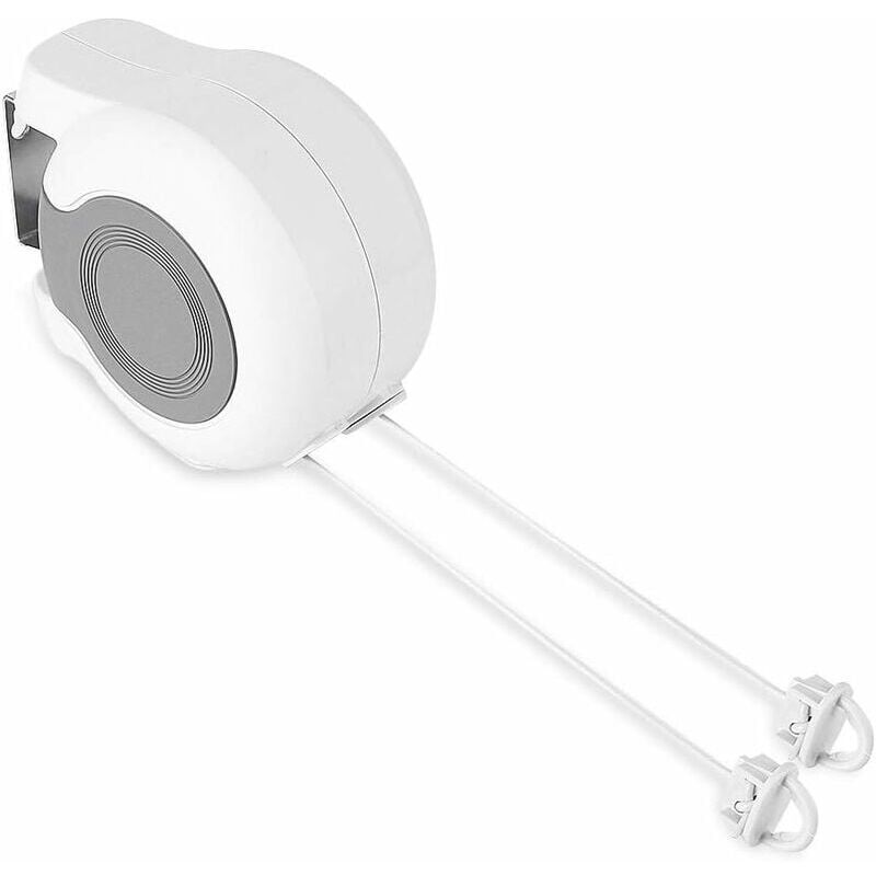 foto del prodotto snq stendibiancheria retrattile per esterni, stendibiancheria estensibile da parete da 13 m con 2 fili per stendere, per bagno, balcone, giardino,