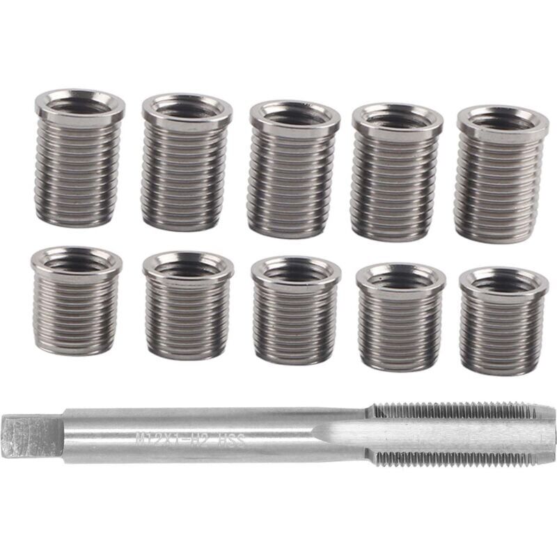 foto del prodotto snq strumento di riparazione filettatura candela bullone m10x1.0 m12x1.0 kit ferramenta accessori auto per rubinetto