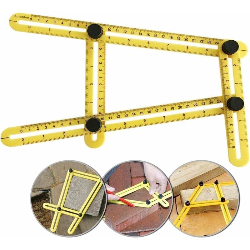 foto del prodotto snq strumento modello righello multi angolo, strumento modello angleizer, righello di misurazione multi angolo, righello di misurazione pieghevole,