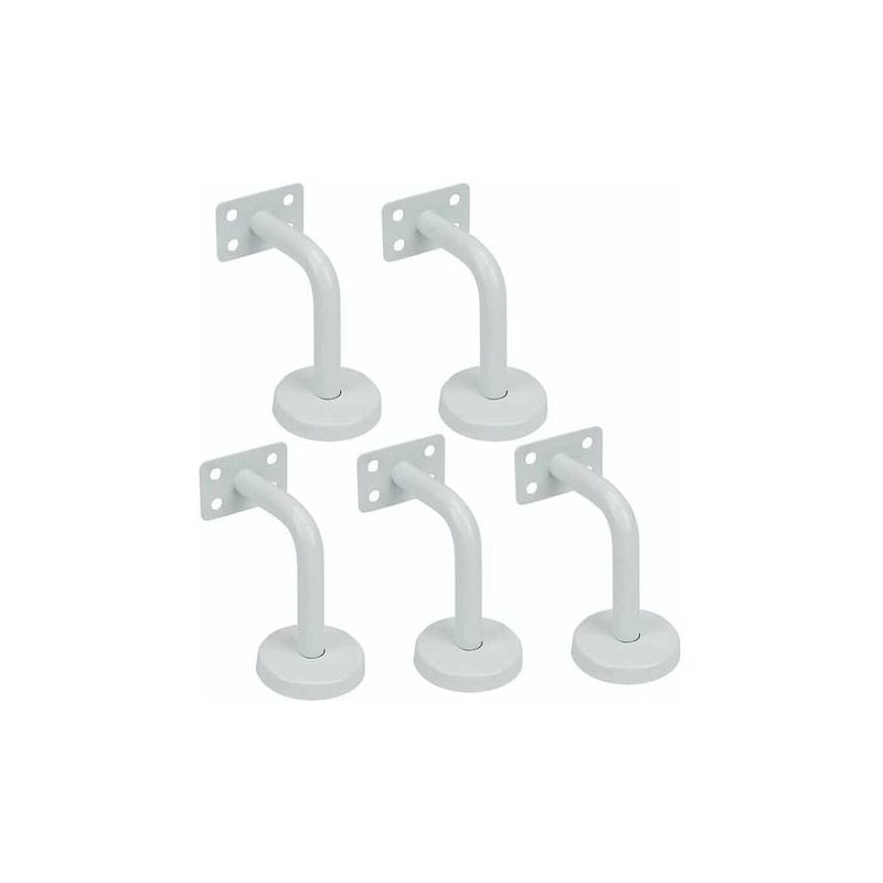 foto del prodotto snq supporti per corrimano per scale, acciaio inox bianco, 60 x 80 mm, incluse viti di montaggio, per il fissaggio di ringhiere e corrimano per