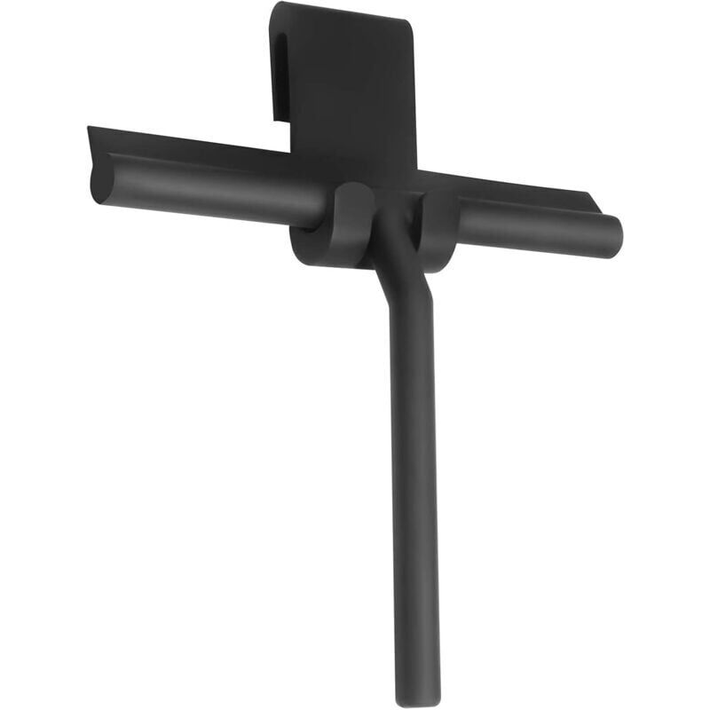 foto del prodotto snq supporto doccia in silicone da 8,7 pollici per porte doccia in vetro e a parete con gancio di sospensione nero,