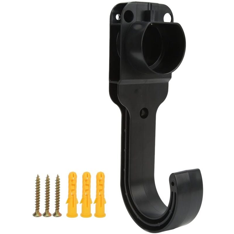 foto del prodotto snq supporto per cavo di ricarica ev, montaggio a parete, resistente all usura, antipolvere e antiruggine, universale, gancio a j per