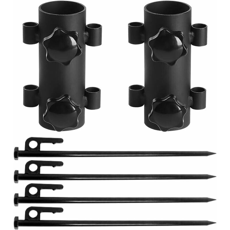 foto del prodotto snq supporto per ombrellone, spina di terra per ombrellone da esterno con 4 pezzi di chiodi da 40 cm, base per ombrellone rimovibile per pesca