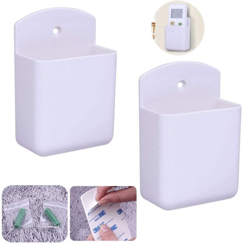 foto del prodotto snq supporto per telecomando da parete autoadesivo universale da 2 pezzi, supporto per telecomando da parete per ufficio, camera da letto, soggiorno