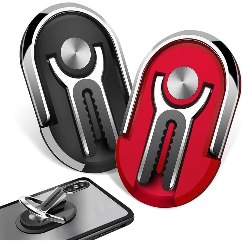 foto del prodotto snq supporto per telefono da auto da 2 pezzi, supporto per anello per telefono girevole a 360 multifunzionale, pu essere utilizzato per la presa