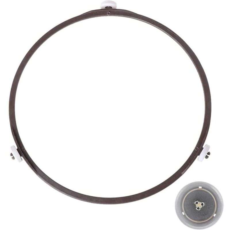 foto del prodotto snq supporto universale per piatto girevole da 22 cm, piatto girevole con anello rotante per microonde per supporto universale in vetro da 22 cm di