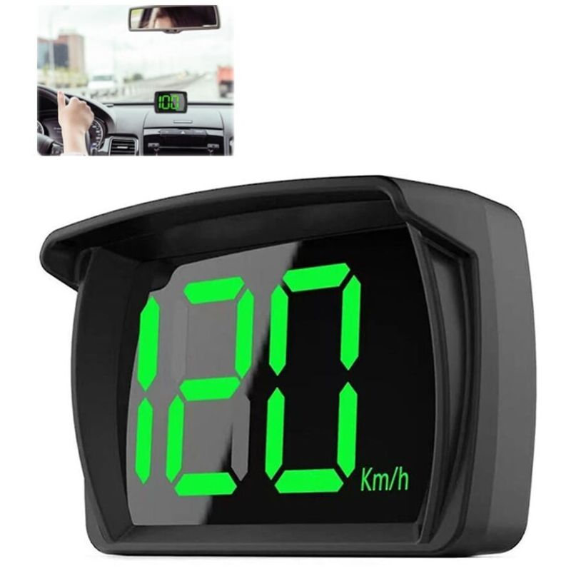 foto del prodotto snq tachimetro gps intelligente, display hud headup per auto km h con led grande display della polizia per auto, camion, suv, moto