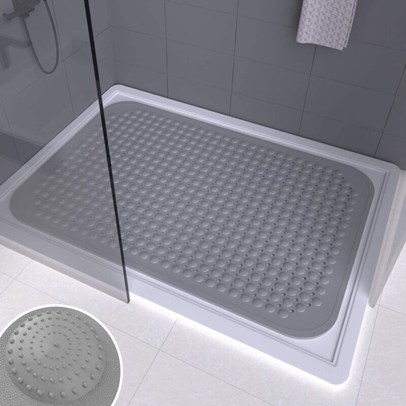 foto del prodotto snq tappetino da doccia rettangolare grande per bagno antiscivolo, tappetino da bagno per la casa, tappetino da bagno in pvc per massaggio ai