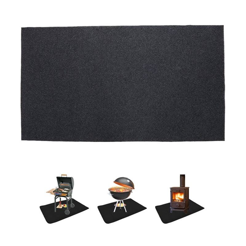 foto del prodotto snq tappetino ignifugo per barbecue grande tappetino ignifugo resistente al calore per braciere e stufa 124 x 75 cm