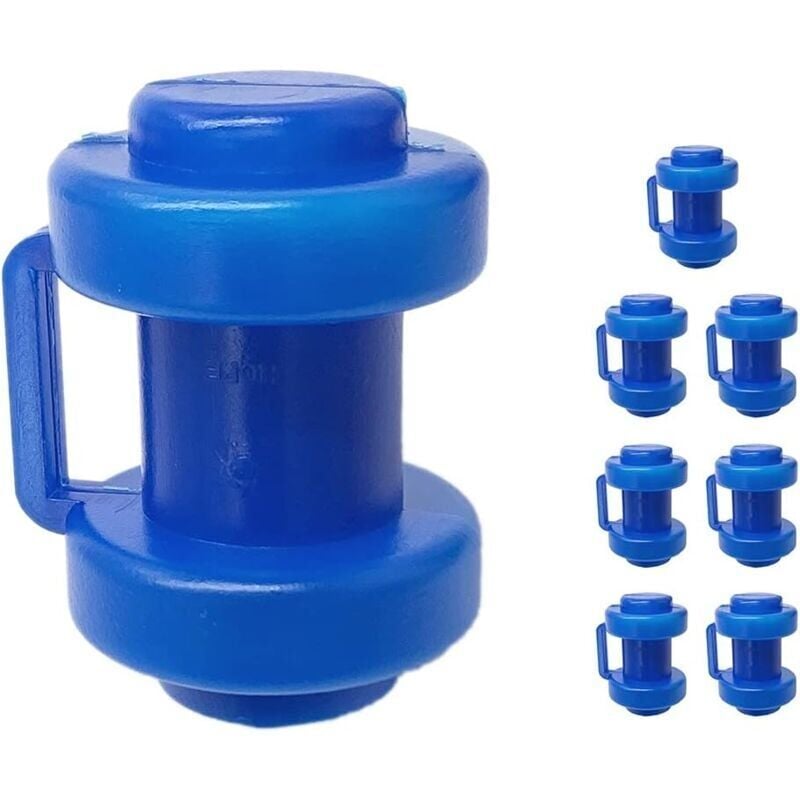 foto del prodotto snq tappi per pali di rete per trampolino, ricambio per rete di sicurezza, confezione da 8, 25 mm, blu