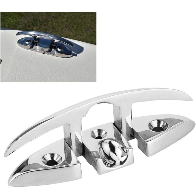 foto del prodotto snq taquet pliant pour bateau, taquet de quai rabattable en acier inoxydable crochet de m t de drapeau crochet de longe de m t de voilier