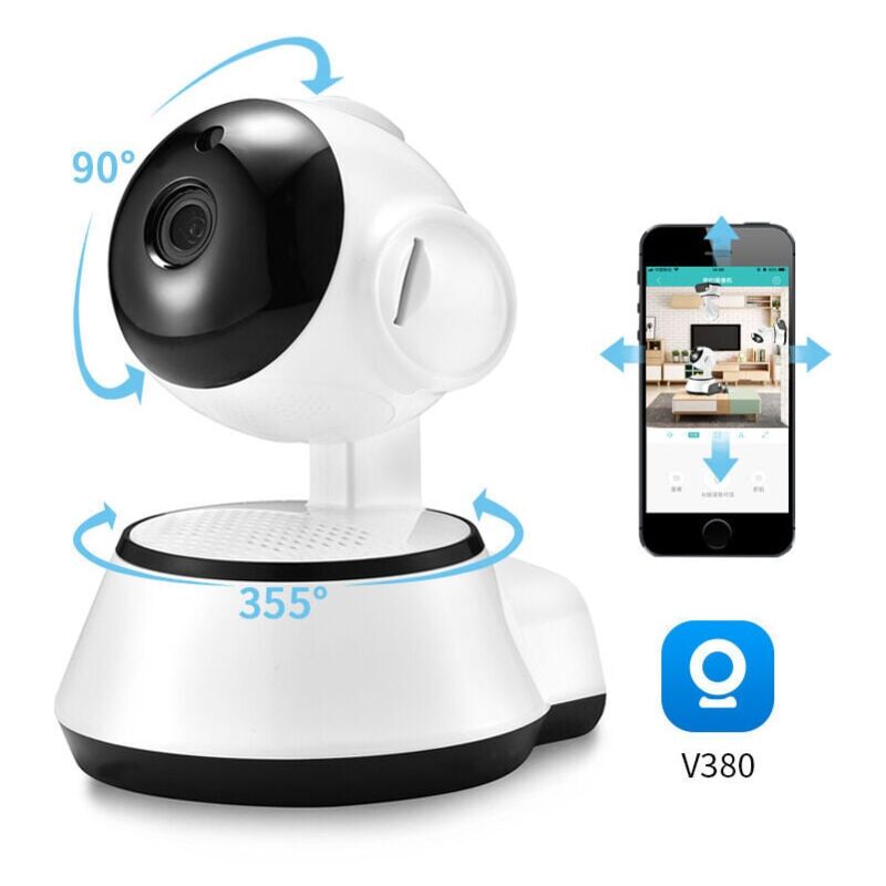 foto del prodotto snq telecamera di sorveglianza ip panoramica wifi v380 pro, telecamera di sicurezza domestica wireless, registrazione audio, baby monitor video per