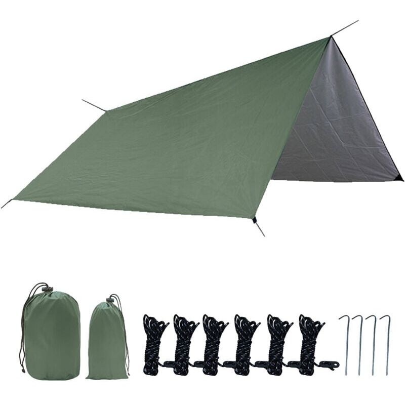 foto del prodotto snq telo da campeggio 300x300cm militare impermeabile uv auto tetto spiaggia