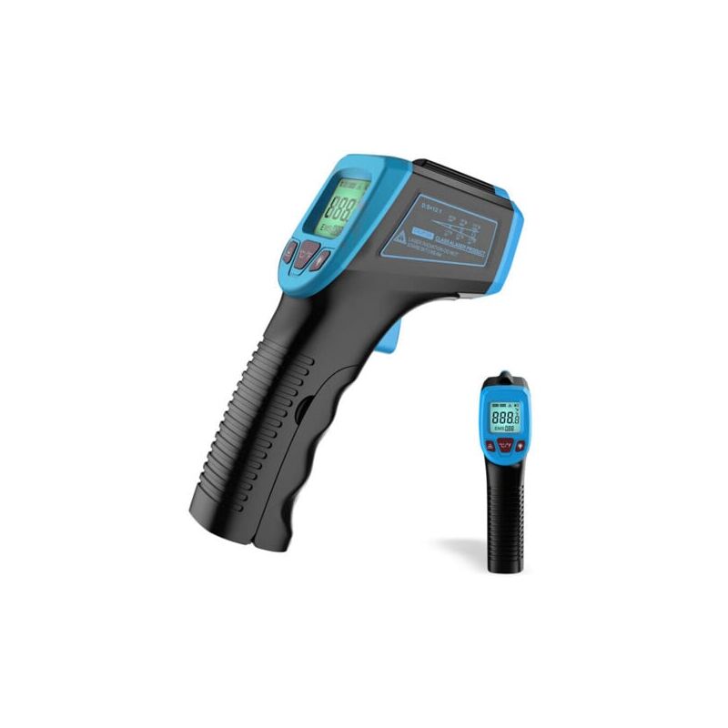 foto del prodotto snq termometro a infrarossi, pistola laser digitale senza contatto per la misurazione della temperatura 58 fa 1112 f 50 ca 600 c con display