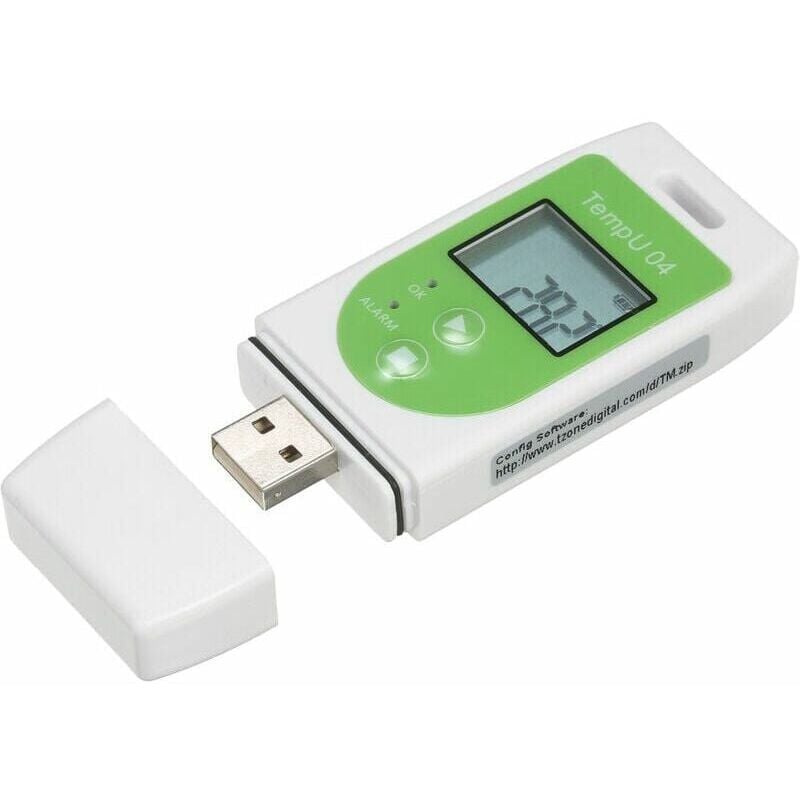 foto del prodotto snq termometro con registratore dati usb registrazione della temperatura riutilizzabile 32.000 dati , verde