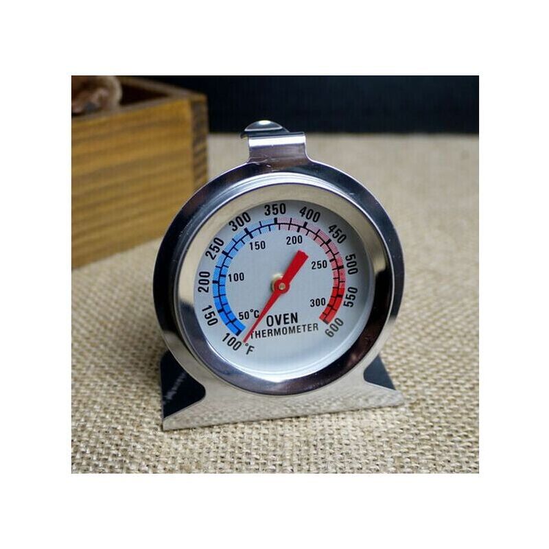 foto del prodotto snq termometro da forno 50 300 c 100 600 f, termometro da cucina in acciaio inossidabile per forno, grill, friggitrice, affumicatore, lettura