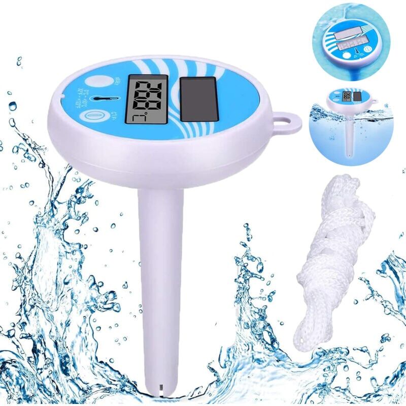 foto del prodotto snq termometro digitale solare galleggiante per piscina con display lcd per piscine esterne e interne e spa