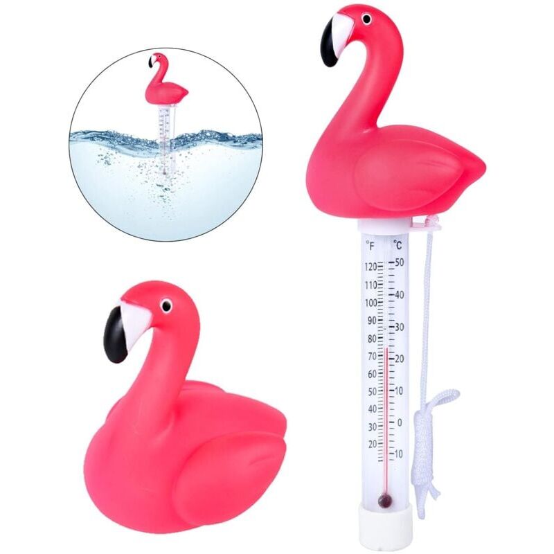 foto del prodotto snq termometro galleggiante, termometri galleggianti per piscine, termometro per acqua a forma di animale dei cartoni animati con corda per piscine