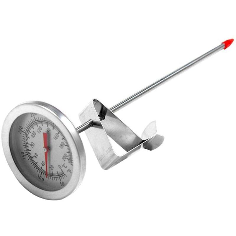foto del prodotto snq termometro per carne, termometro per olio da frittura con clip per pentola, termometro meccanico per realizzare candele e caramelle